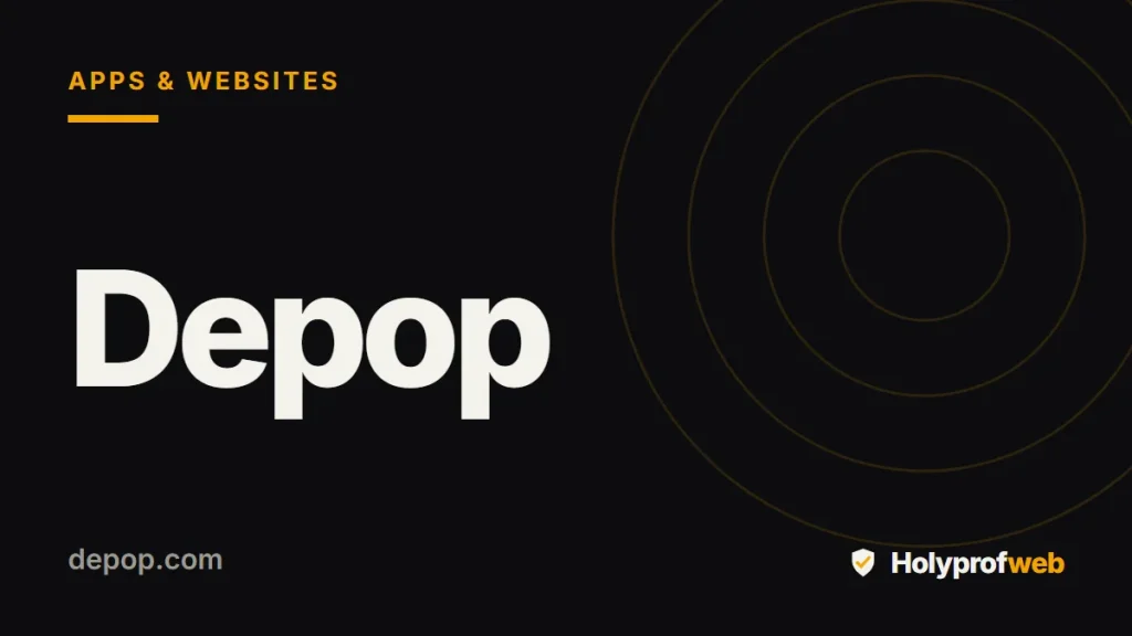 Holyprofweb editorial graphic for Depop