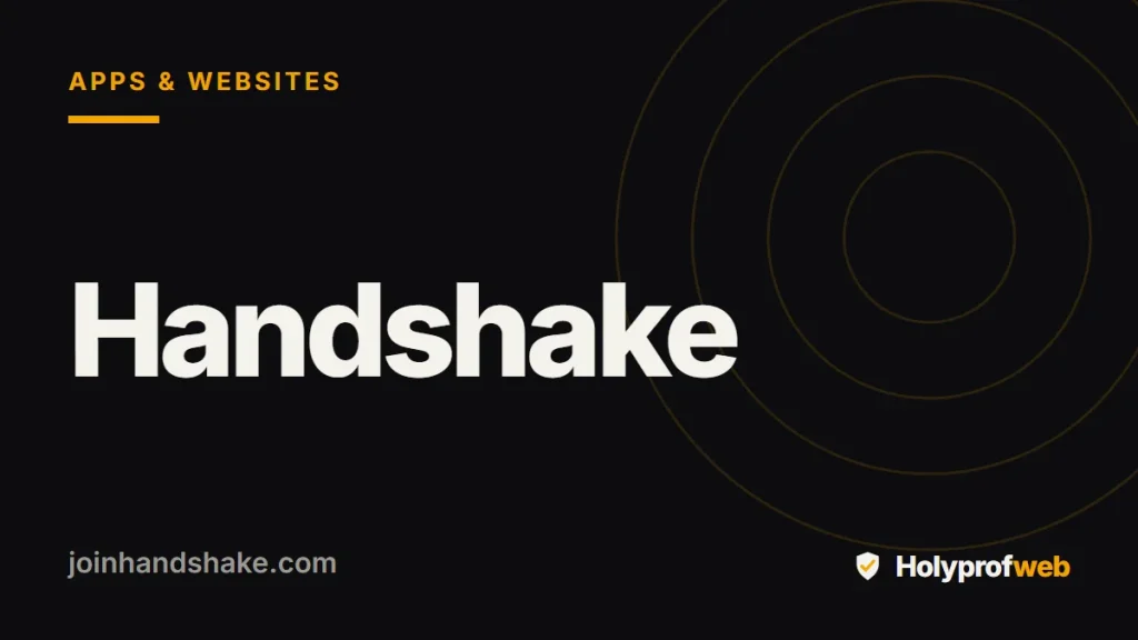 Holyprofweb editorial graphic for Handshake