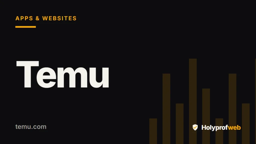 Holyprofweb editorial graphic for Temu