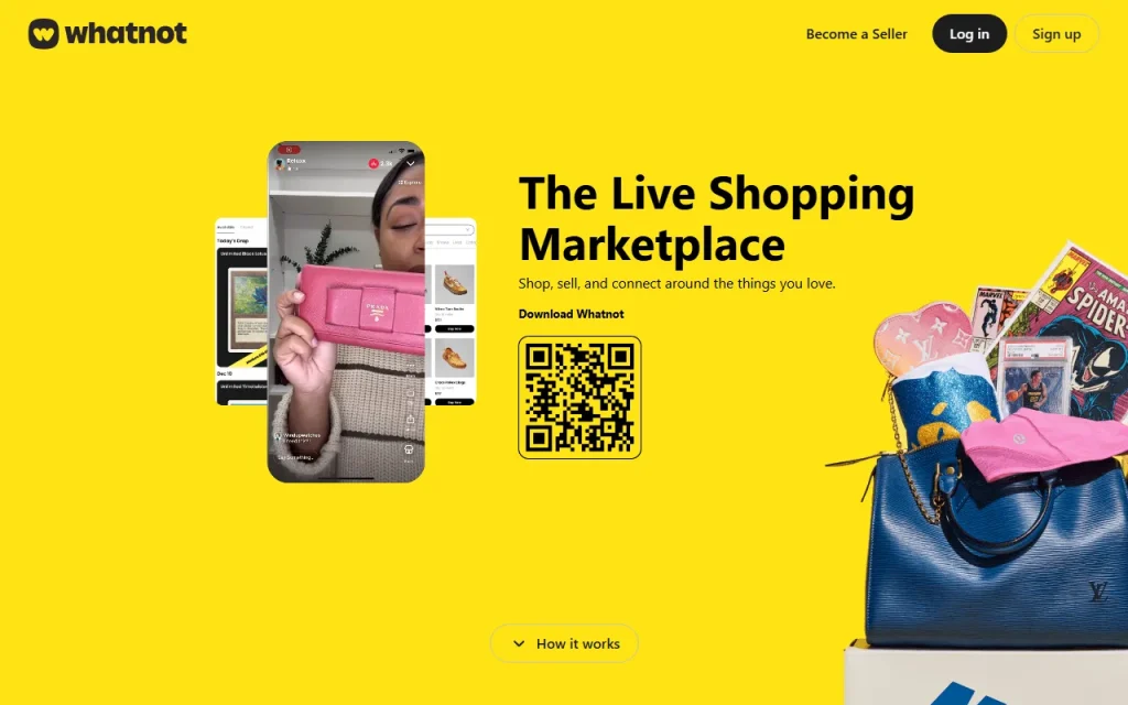 Whatnot home page: The Live Shopping Marketplace